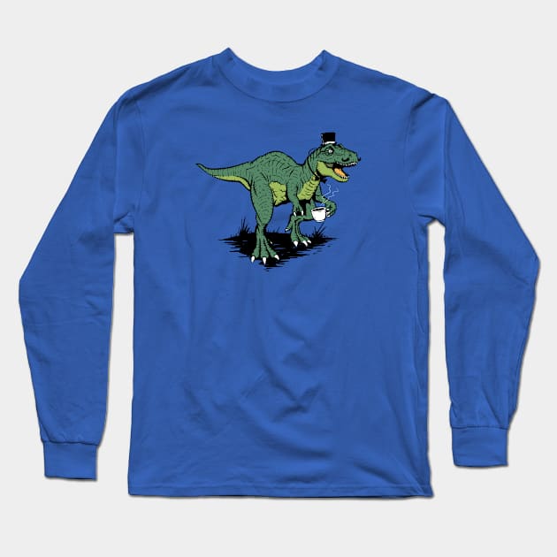 Tea Rex Long Sleeve T-Shirt by StevenToang